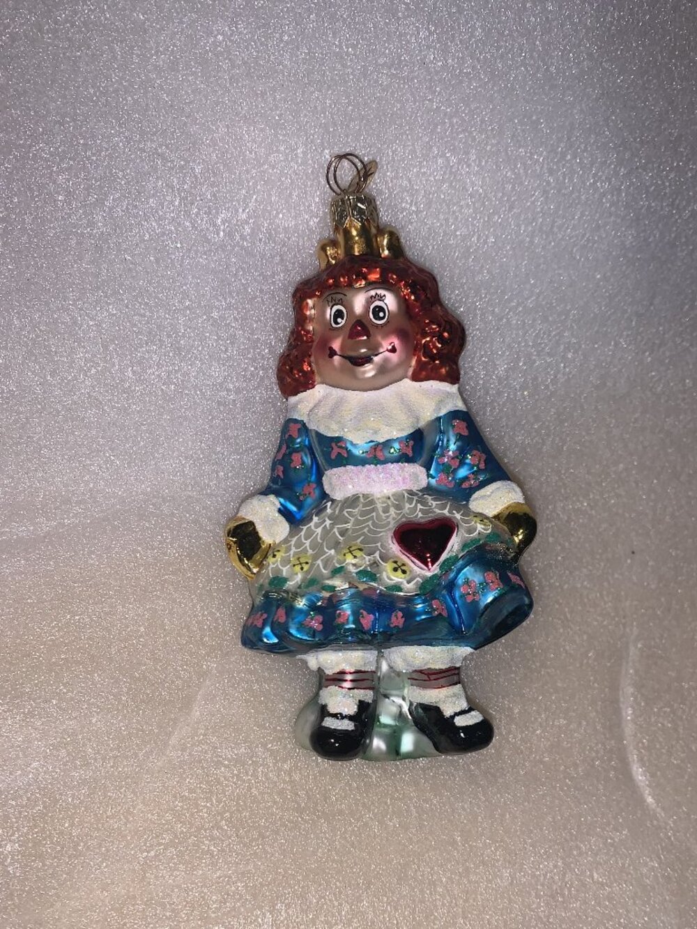 Christopher Radko Vintage Raggedy Ann Jill Doll Glass Ornament